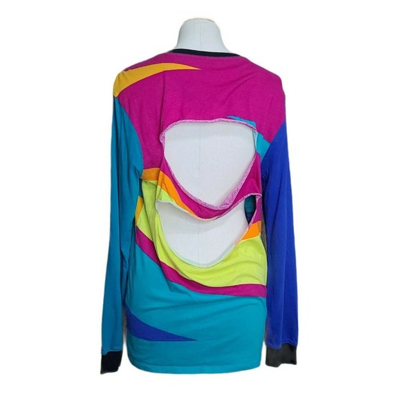 Nike Long Sleeve Color Block T Shirt Custom Cut - Picture 4 of 12